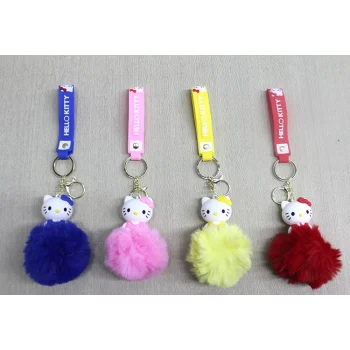Ponponlu Hello Kitty Anahtarlık Alk4247