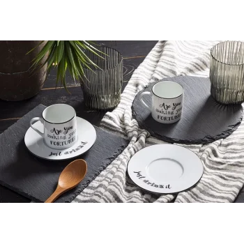 Porland Be Happy 2 Kişilik Kahve Takımı 90cc