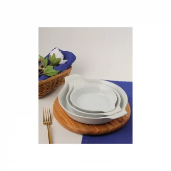 Porland Porselen Beyaz Sahan Set 21cm - 17cm - 14cm