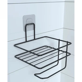 Pratik Yapışkanlı Metal Tuvalet Kağıdı Tutucu
