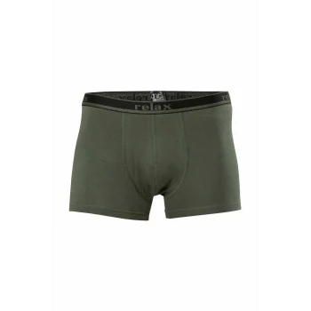 Relax Pamuklu Esnek Erkek Boxer Haki - 1268A