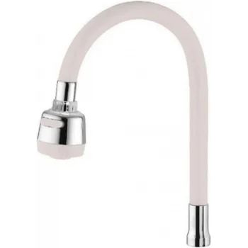 Renkli Silikonlu Oynar Başlıklı 2 Fonksiyonlu Spiral Musluk Başlığı - Beyaz