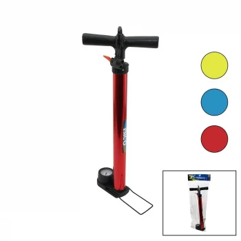 Saatli İran El Pompası Metal Gövde Plastik Kol - Altlık 55 Cm Top - Bisiklet - Motor