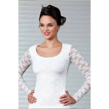 Tüllü Uzun Kol Body B357