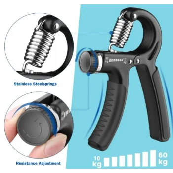 Sertlik Ayarlı El Yayı Ayarlanabilir Bilek Kas Güçlendirme Aleti 10-60 Kg