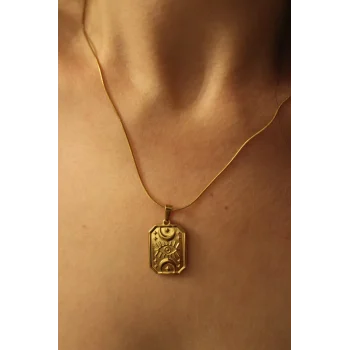 Shyla Ranın Gözü Detaylı Tablo Madalyon Kolye