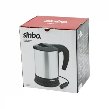 Sinbo Sk-7371  12v  Araç İçi Kettle  Paslanmaz Çelik  Su Isıtıcısı  0.8lt   120w   Çakmaklık Fişli   Plastik Kapak - Kulp