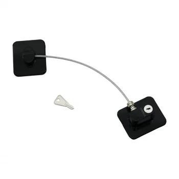 Siyah Plaka   Halatlı  Emniyet Kilit  5x6cm Yapışkanlı Montaj=2pcs Plaka   Halat=18.8cm