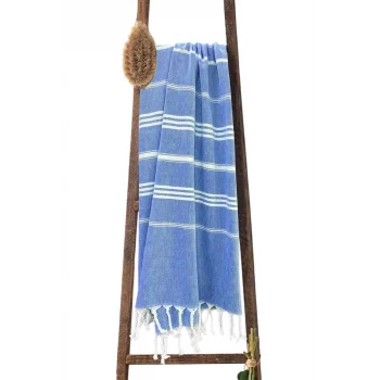 Summer Wind Soft &#37;100 Pamuk Peştemal 100x180 cm Mavi