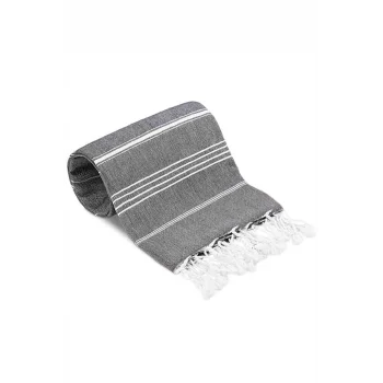 Summer Wind Soft &#37;100 Pamuk Peştemal 100x180 cm Siyah