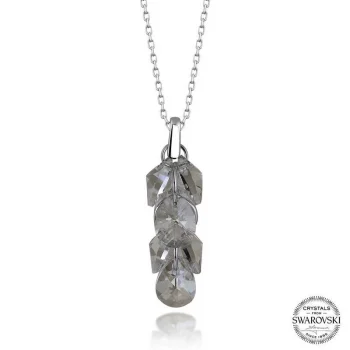 Luz&Pos Swarovski Crystal Taşlı Salkım Gümüş Kadın Kolye