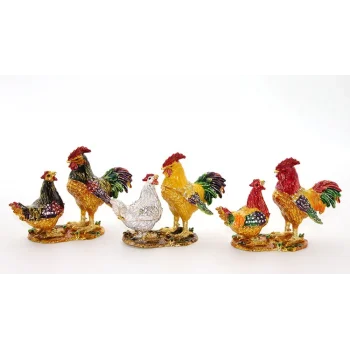 Swarovski Taşlı 2li Tavuk Model 1