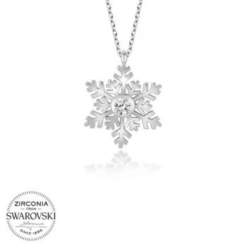 Luz&Pos Swarovski Taşlı Gümüş Kartanesi Bayan Kolye