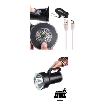 Taşınabilir Solar Şarjlı Led Fener Powerbank Özellikli Kamp Ve Acil Durum İçin Süper Parlak Işık