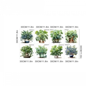 Tropikal Bitkiler Duvar Stickerı Model A