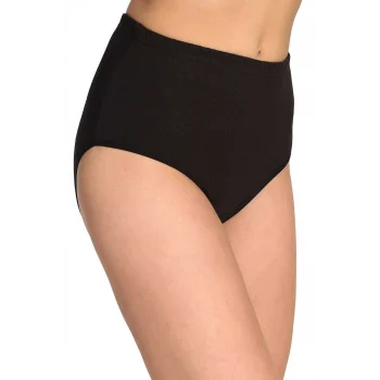 Tutku Kadın Yüksek Bel Bato Kalın Lastik Külot Siyah