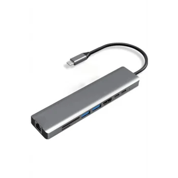 Type-c To Hdtv Multifunction Adapter 8 Port Kablo