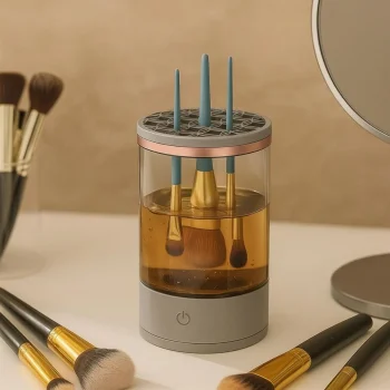 Usb Şarjlı Makyaj Fırçası Temizleyici Aparat Hızlı Kurutmalı, Çok Yönlü Fırça Temizleyici