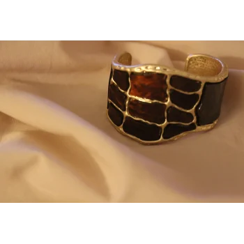 Shyla Doğal Taş Görünümlü Leopar Desenli Kelepçe