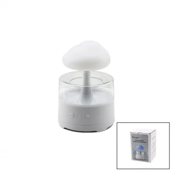 Yağmur Bulutu - Bt Spekaer Hoparlör 300ml Usb Şarjlı - Renkli Ledli Işık - Kumandalı Hava Nemlendirici Buhar Makine - Koku Giderici
