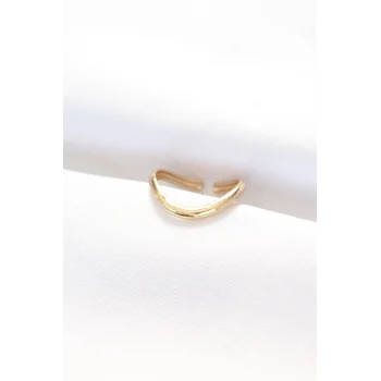Yassı Gold Renk Ayarlanabilir Yüzük