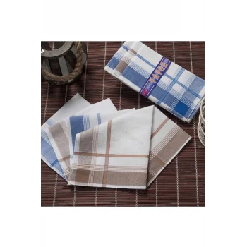 Yavuz Kutulu 39x39 cm 12 Adet Kumaş Mendil YM 04