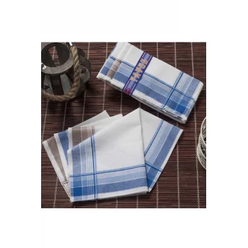 Yavuz Kutulu 39x39 cm Kumaş 12 Adet Mendil YM 02