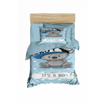 Yenidoğan Erkek Bebek Nevresim Takımı &#37;100 Pamuklu İts A Boy