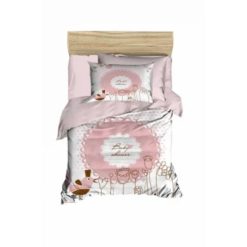 Yenidoğan Kız Bebek Nevresim Takımı &#37;100 Pamuklu  Baby Shower