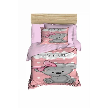 Yenidoğan Kız Bebek Nevresim Takımı &#37;100 Pamuklu İts A Girl