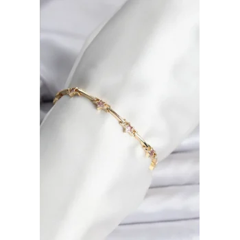 Yıldız Model Gold Renk Pirinç Bileklik