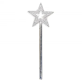 Yıldız Model Peri Asası Melek Asası Prenses Asası Metalize Gümüş Renk