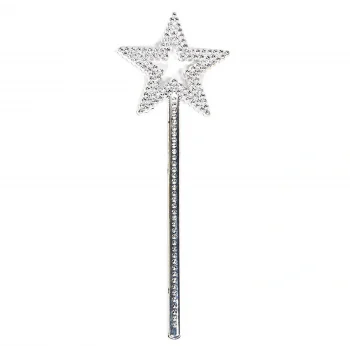 Yıldız Model Peri Asası Melek Asası Prenses Asası Metalize Gümüş Renk