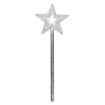 Yıldız Model Peri Asası Melek Asası Prenses Asası Metalize Gümüş Renk