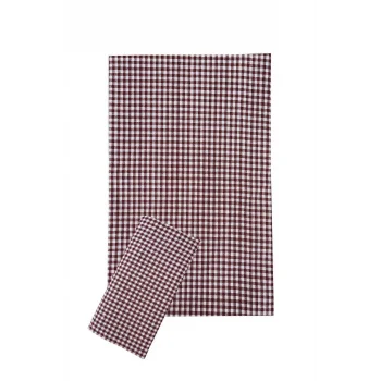 Zefir Desen Sofra Bezi Masa Örtüsü 170 x 170 Cm Bordo