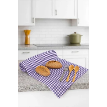 Zefir Desen Sofra Bezi Masa Örtüsü 170 x 170 Cm Lila