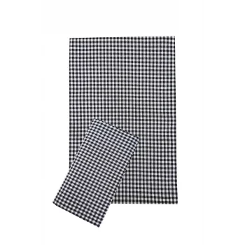 Zefir Desen Sofra Bezi Masa Örtüsü 170 x 170 Cm Siyah