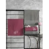 %100 Pamuk Hamam Havlu Seti Colorful Gri-Pembe