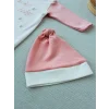Luz&Pos 0-3 3-6 Ay Lucky Baby Nakışlı Es Çizgi Boy Şapkalı Kız Bebek Tulumu Pudra
