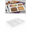 10 Adet  5 Bölmeli Kırılmaz Tabldot Tabak Self Servis Yemekhane Okul Lokanta Tabildot (40 Cm X28 Cm)