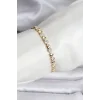 14K Gold Renk Kaplama Zirkon Taşlı CM Kadın Bileklik