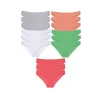 15 adet Süper Eko Set Likralı Kadın Slip Külot Gri Beyaz Pudra Yeşil Fuşya