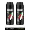 2 Adet Axe Africa Erkek Deodorant Sprey 150 ml