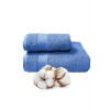 2 li Banyo Havlu Takımı &#37;100 Pamuklu Dry Mavi
