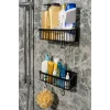2 Li Plastik Yapışkanlı Askılı Mutfak- Banyo Rafı Düzenleyici Duş Şampuanlık