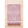 2 Parça Jakarlı Banyo Havlu Takımı %100 Pamuklu 90x150 Cm Arden Pembe