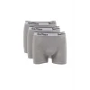 3 adet Feelline Gri Pamuklu Doğal Likralı Erkek Boxer
