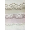 3 Lü Tül Dantel İşlemeli Boncuklu Havlu Seti 50X90 Cm