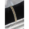 Çelik 7 Mm Kalınlıkta Gold Ve Gümüş Renkli Erkek Bileklik