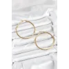 316L Çelik Gold Renk 45 mm Halka Kadın Küpe